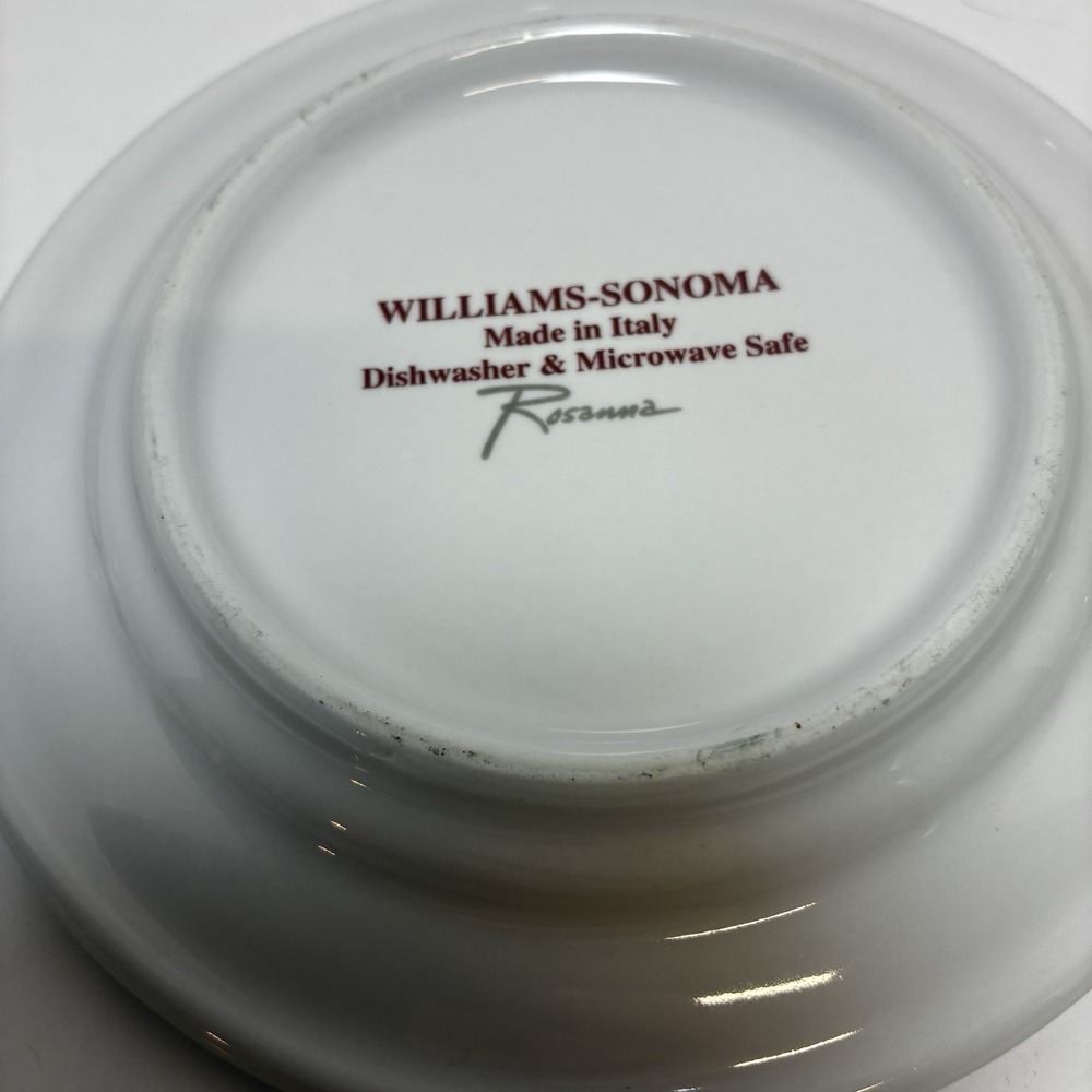 Set of 6 Williams Sonoma Side Plates Rosanna Harvest Market Made in Italy Fruit - Picture 9 of 11